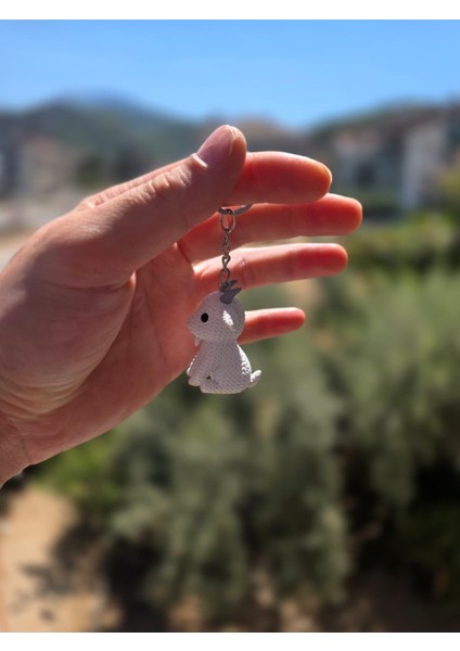 Örgü Desenli Kanguru Anahtarlık – Sert Plastik, Çanta Süsü & Charm, Hayvan Figürlü Aksesuar modelleri