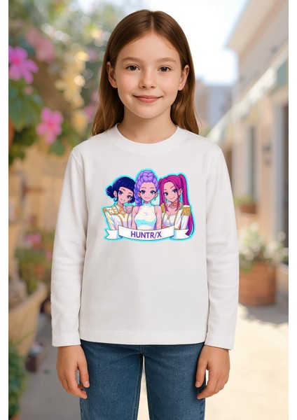 Kpop Demon Hunters Huntrix Uzun Kollu Baskılı Kız Çocuk Tişört (4-13 Yaş) fiyatları