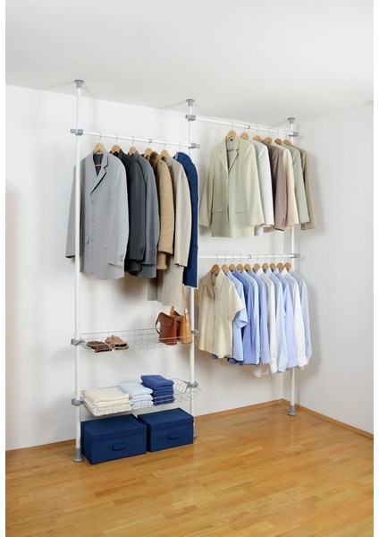 Tavan ve Zemin Arası Askılık Raf Sistemi – Teleskopik Sistem