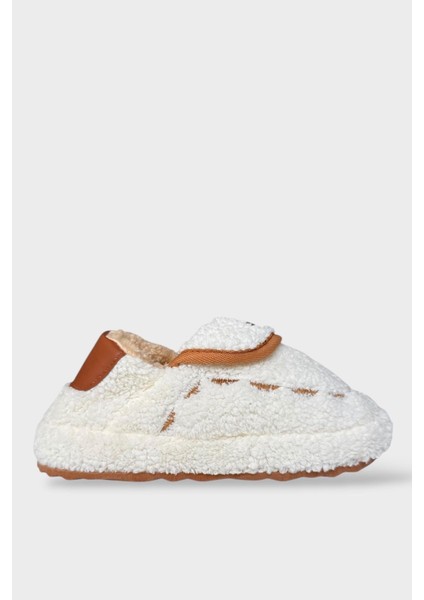 Pofuduk Ses Yapmaz Eva Taban Kadın Panduf Beyaz