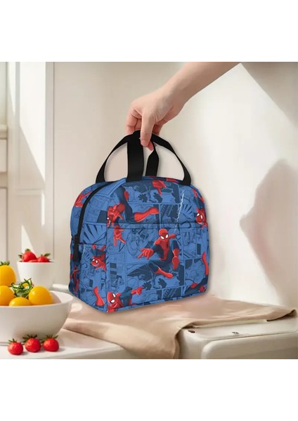 Beslenme Çantası Izoleli Sıcak Soğuk Koruma Örümcek Ad. Figürlü