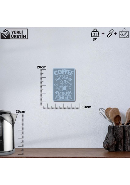 Coffee Nabız Duvar Süsü | 17X40 cm | Kalp Atışı Desenli Kahve Yazısı indirimleri