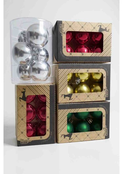 Yılbaşı ve Eğlenceli Günler Süs Topları Karma Renkler 4 cm fırsatları