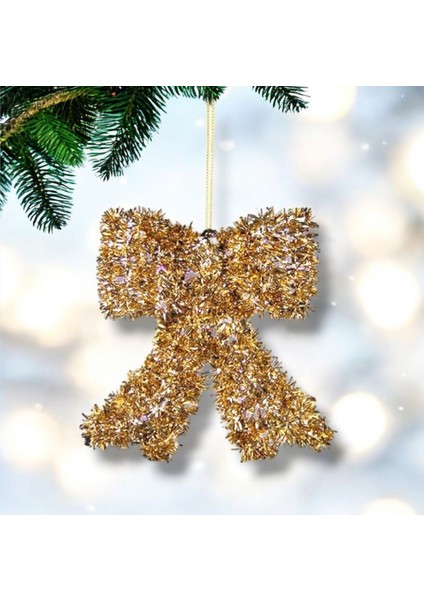 Yılbaşı Süsü Mini Kurdele Şampanya 15 cm