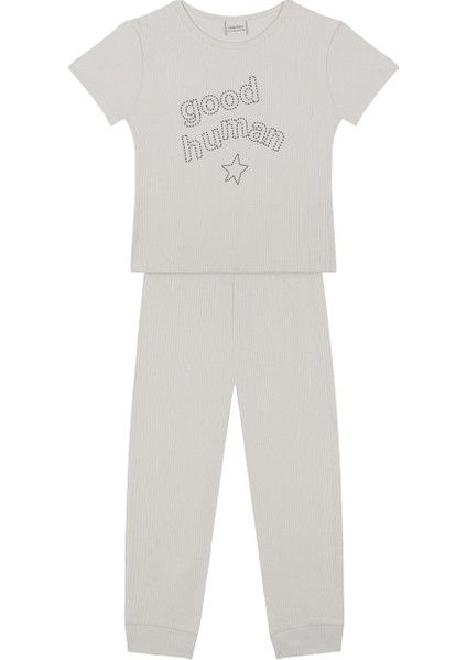 "good Human" Kısa Kollu Pijama Takımı