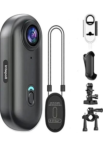 Mini 4K Wıfı Aksiyon Kamerası Vücut Kamerası Giyilebilir Video Kaydedici Hafıza Kartı Dahil ( Lisinya )