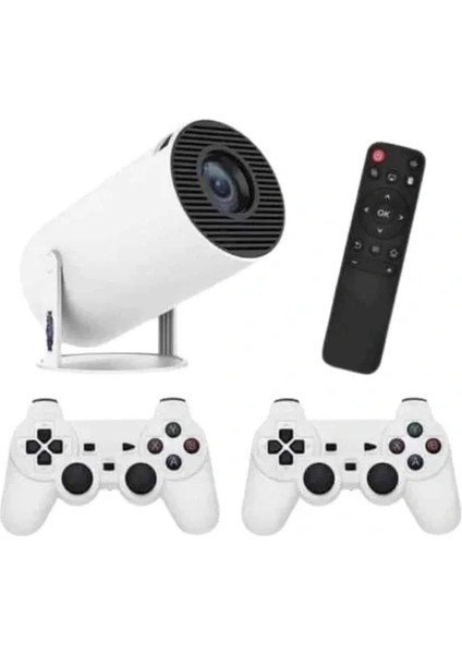 4K Wireless Çift Kollu Kumandalı Oyun Projeksiyonu Retro Video Oyunu modelleri