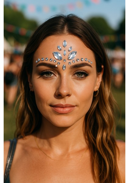 Lotus Kendinden Yapışkanlı Kristal Face Gems Yüz Makyaj Festival Yüz Taşı