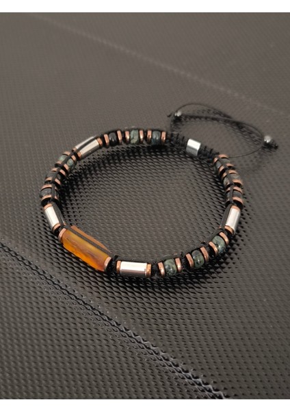 Septeryan-Baltık Damla Kehribar Doğaltaş Bileklik Takı Aksesuar Erkek Bileklik