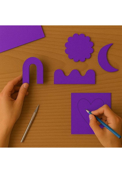 Renkli Mukavva 50X70 Mor 18'li fiyatları