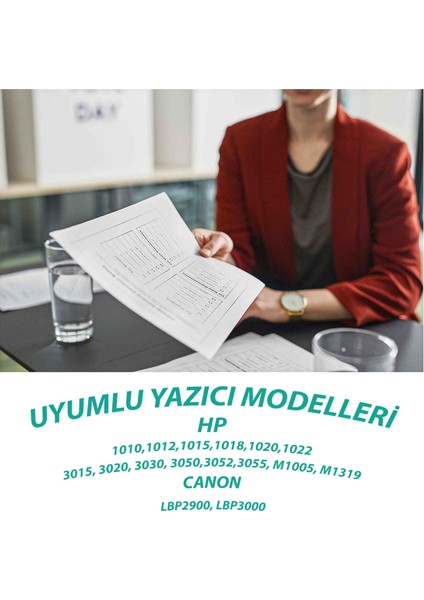 Hp Q2612A 1020 1018 1010 3052 M1005 Canon LBP3000 PREMIUM Muadil Toner fiyatları