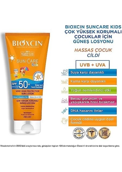 Bioxcin Sun Care Çok Yüksek Korumalı Çocuk Güneş Kremi,% 100 Botanik Aktif, 50 Spf, 200 ml fiyatları