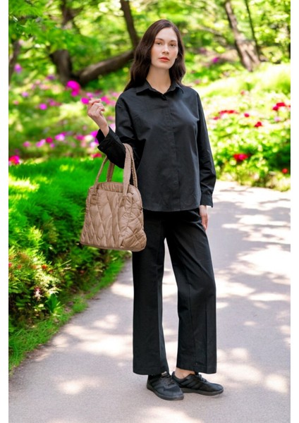 Yazlık Gömlek Pantolon Ikili Keten Takım