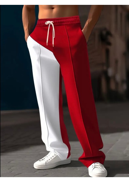 Büyük Beden Özel Tasarım Bol Paça Çıma Dikiş %100 Pamuk Kışlık Erkek Eşofman Altı