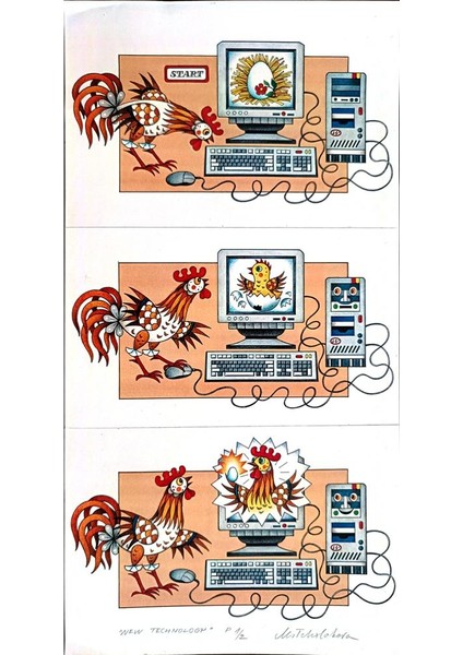 Maya Tcholakova 43x20cm Orijinal Karikatür Tablo modelleri