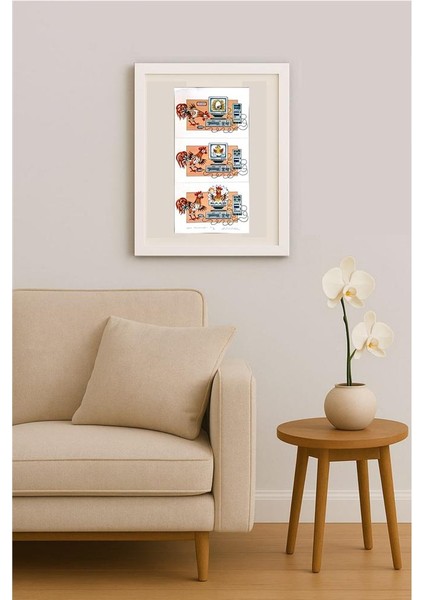 Maya Tcholakova 43x20cm Orijinal Karikatür Tablo indirimleri