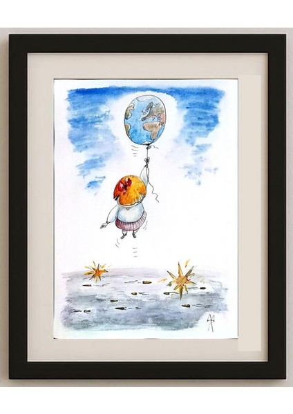 Bretislav Kovarik 29X21CM Orijinal Karikatür Tablo