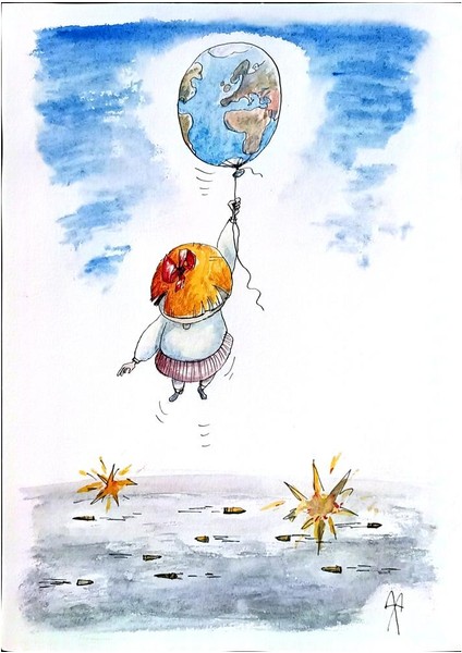 Bretislav Kovarik 29X21CM Orijinal Karikatür Tablo modelleri