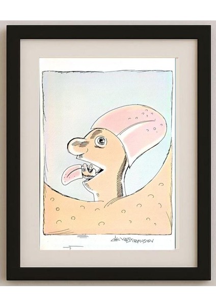 Chenzov Lev 29X21CM Orijinal Karikatür Tablo