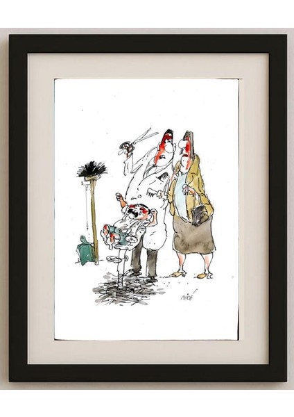 Georgijevski Miroslav 29X21CM Orijinal Karikatür Tablo