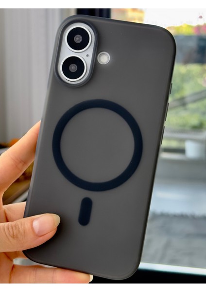 Iphone 17 Uyumlu Magsafe Özellikle Parmak Izi Bırakmaz Mat Şeffaf Silikon Kılıf