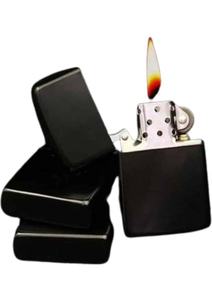 Doldurulabilir Siyah Benzinli Çakmak Metalik - F670K577-U86670 modelleri