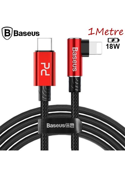 Baseus Mvp Elbow Type-C To iPhone Pd 18W Hızlı Şarj USB Kablo 1METRE-(5775) - ?87?28E9-9G8087