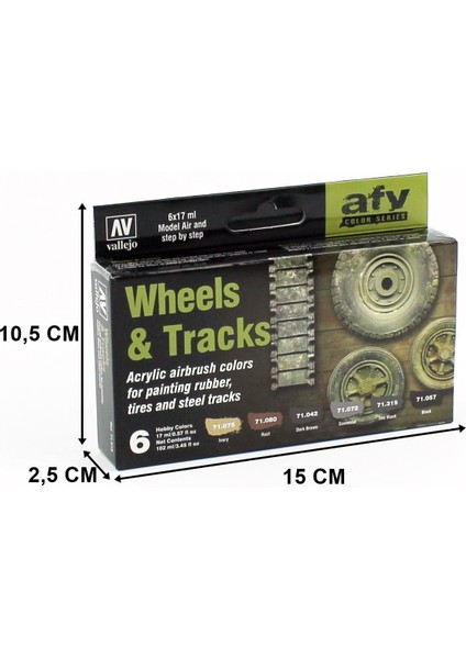 71213 6x18 ml. Wheels & Tracks, Model Air Serisi Model Boyası Seti fırsatları