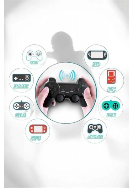 Gaming Atari 2.4g Uyumlu Kablosuz Çift Kol Game Stick fırsatları