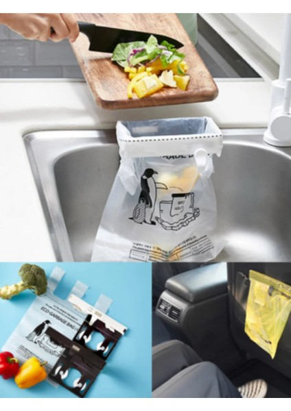 Wıseholder Çevre Dostu ve Mıknatıslı Kokuyu Hapseden Pratik Çöp Tutucu Aleti Siyah Renk - 5l