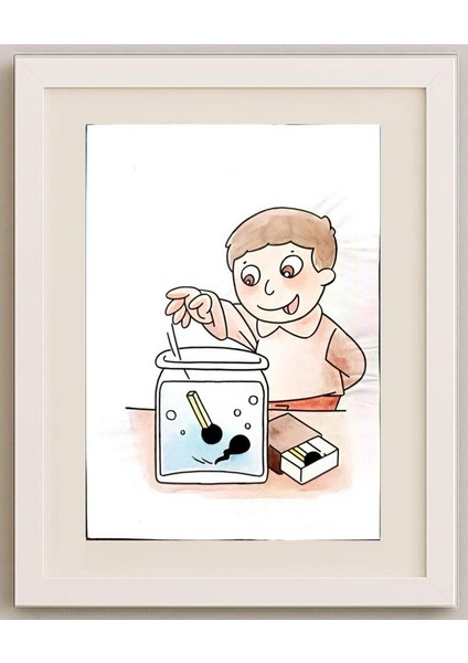 Lou Pei Dong 29X21CM Orijinal Karikatür Tablo fırsatları