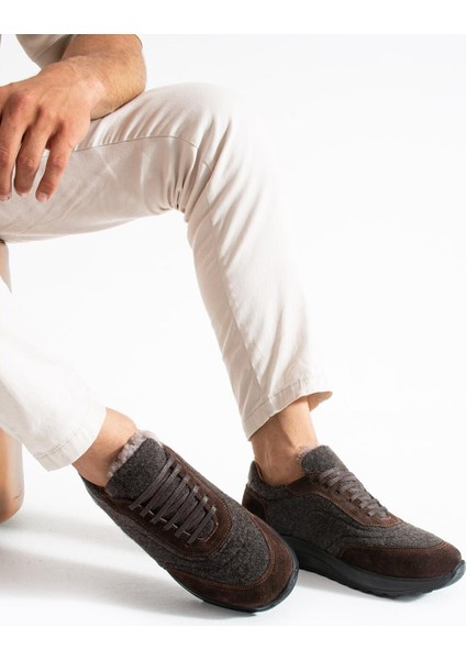 Erkek Kahverengi Günlük Kırçıllı-Süet Ayakkabı