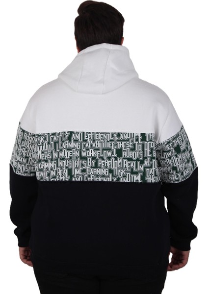 Mocgrande Büyük Beden Kapüşonlu 3ip Sweat Transforming 25713 Ekru fırsatları