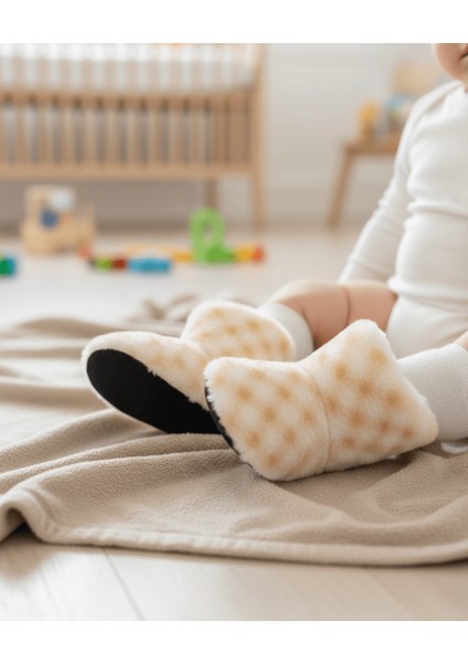 Çocuk ve Bebek Panduf, Kışlık Peluş Bot, Yumuşak, Sıcak Tutan, Kaymaz Tabanlı Ev Içi Patik, Ev Botu fırsatları