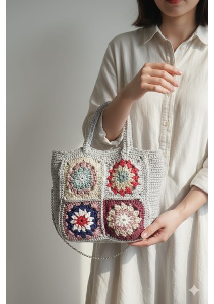 El Yapımı Motif Detaylı Kadın El ve Omuz Çantası fiyatları