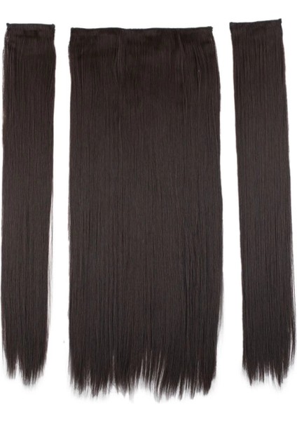 Fiber Sentetik Düz Yarım Ay + 2 Yan Çıt Çıt - Kahverengi fiyatları