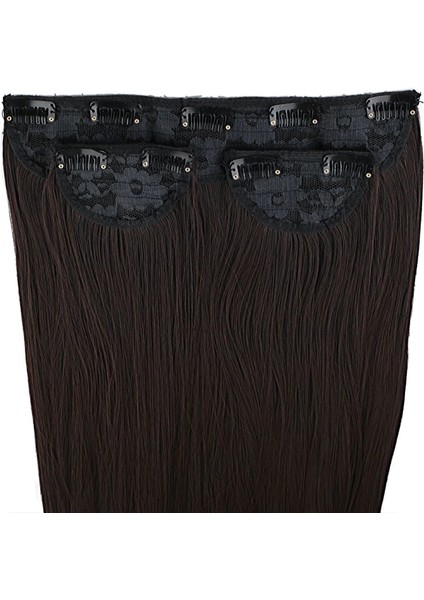 Fiber Sentetik Düz Yarım Ay + 2 Yan Çıt Çıt - Kahverengi modelleri