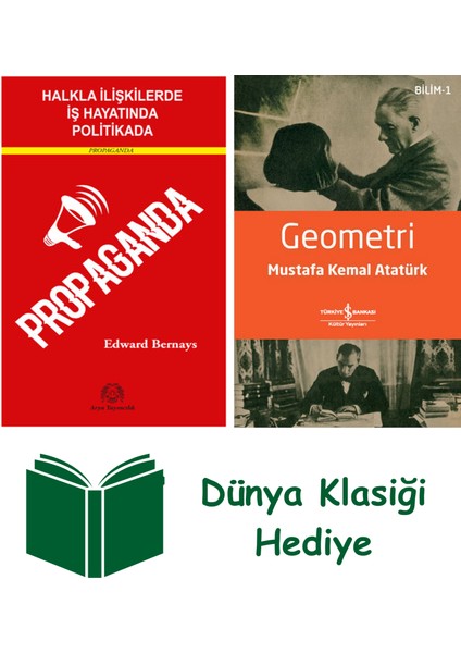 Halkla Ilişkilerde Iş Hayatında ve Politikada Propaganda + Geometri + Dünya Klasiği Hediye