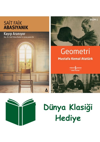 Kayıp Aranıyor + Geometri + Dünya Klasiği Hediye