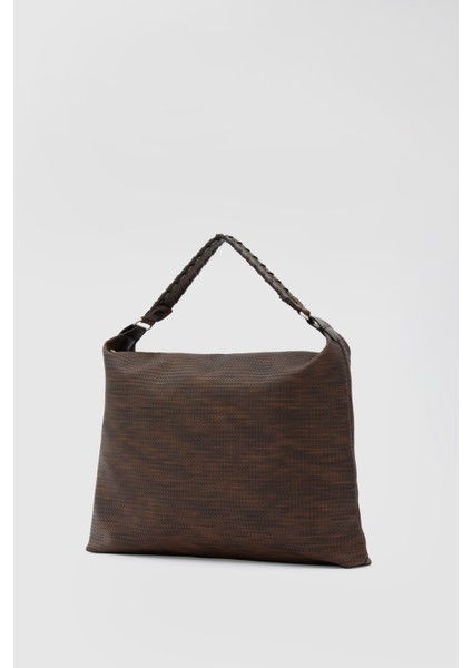 Polly Örgülü Salaş Omuz Çantası Kahve fiyatları