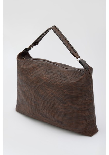 Polly Örgülü Salaş Omuz Çantası Kahve indirimleri