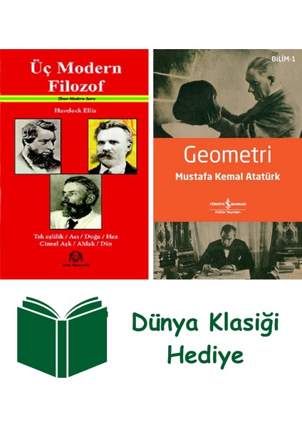Üç Modern Filozof + Geometri + Dünya Klasiği Hediye