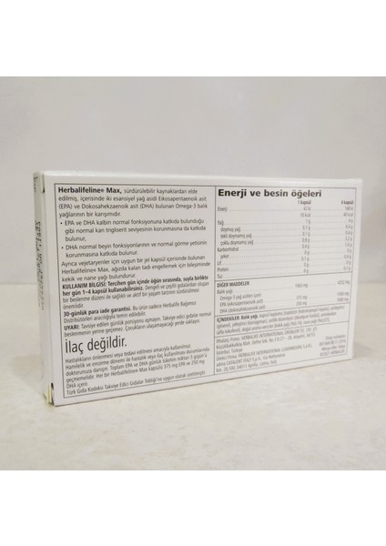 line® Max – Omega 3 - Epa & Dha Içeren Balık Yağı Takviyesi fiyatları