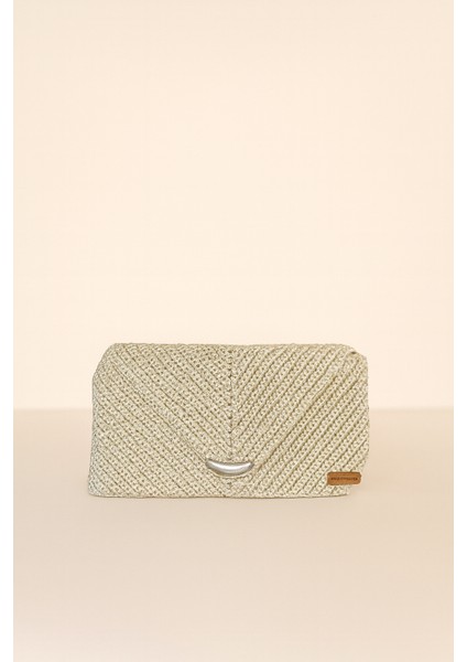 Ivory Clutch Örgü El Çantası
