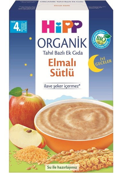 P Organik Iyi Geceler Elmalı Sütlü Tahıl Bazlı Ek Gıda 250 gr