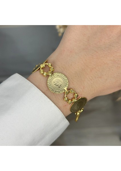 22 Ayar Dorikalı Üç Ceyrekli Bileklik