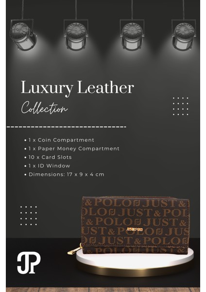 Orijinal Just Polo Collection Lüks Yumuşak Deri Bozuk & Kağıt Para Bölmeli Şık Kartlıklı Cüzdan