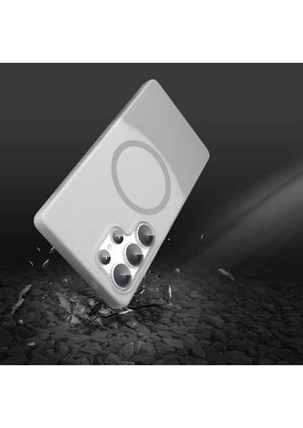 Spia Galaxy S25 Ultra Kılıf M-Safe Şarj Özellikli Mıknatıslı Spıa Duble Kapak - Siyah