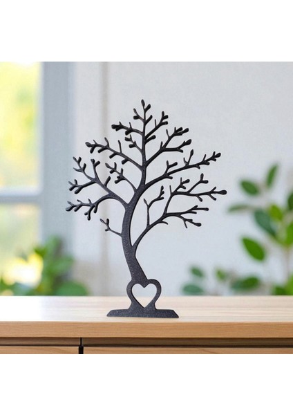 Dekoratif Ağaç Figürü | Minimal Masa ve Raf Süsü | Kalp Detaylı Modern Ev Dekoru fiyatları
