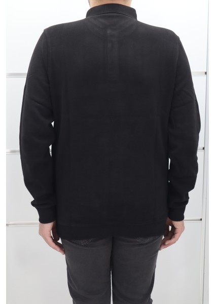 Fistan Store Erkek Desenli Spor Kesim Normal Kalıp Polo Yaka Selanik Kumaşlı Kışlık Kazak modelleri